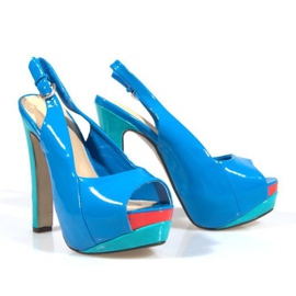 Pumps sandaler på A8030 blå platform