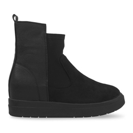High Wedge Støvler 8318 Sort