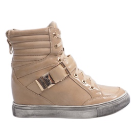 Moderigtige guld 7068 Beige sneakers