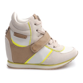 Moderigtige Wedge Sneakers JT4 Beige