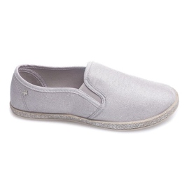 Skinnende sneakers Espadrilles B740 sølv grå