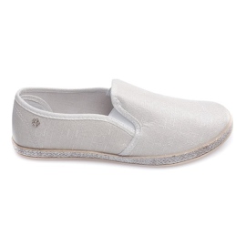 Skinnende sneakers Espadrilles B740 Hvid