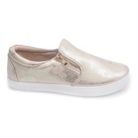 Skinnende sneakers WL24A guld gylden
