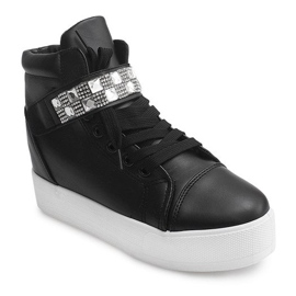High Wedge Sneakers 51113 Sort
