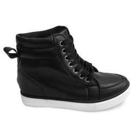 High Wedge Sneakers 15001 Sort