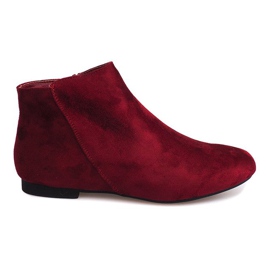 Suede Booties Chelsea støvler 7-106 Rød