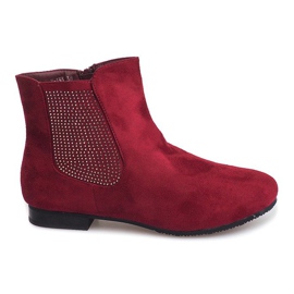Ruskind støvletter Jodhpur 7-133 Claret rød