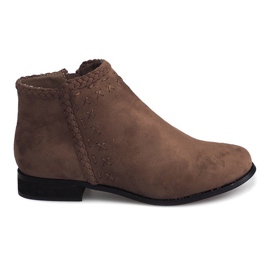 Suede Booties Chelsea støvler 100-602 Khaki