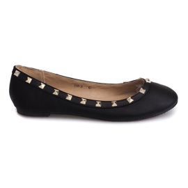 Klassiske ballerinaer med studs B8-3 sort