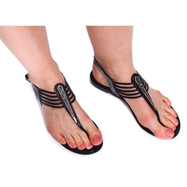 Meliski Sandaler Med Cyrkoniami 001-356 Sort
