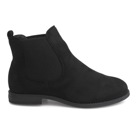 Suede Booties Jodhpur støvler B2814-KB Sort