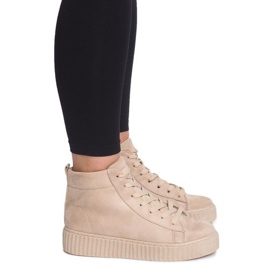 High Creepers-støvler på WQ-001 beige platformen