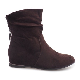 Suede Wedge Støvler 619-PA Brun