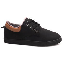 Varme sneakers med pels E655-1 sort