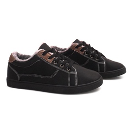 Varme sneakers med pels E754M-1 sort
