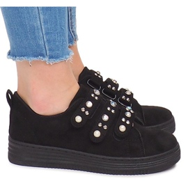 Sneakers Med velcroperler 16-581 Sort