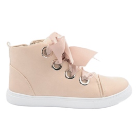 Ruskind støvler og sløjfer TL0147 Beige