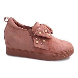 Lyserøde kile sneakers 6186