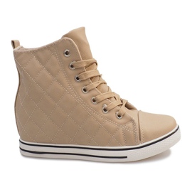 Quiltede sneakers Z043 Beige