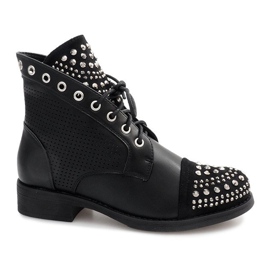 Åbne støvler med studs KL-278 sort