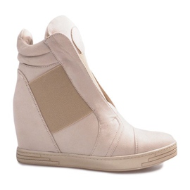 Beige wedge sneakers fra Hannah