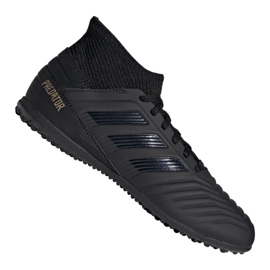 Adidas Predator 19.3 Tf Jr G25801 fodboldstøvler sort sort