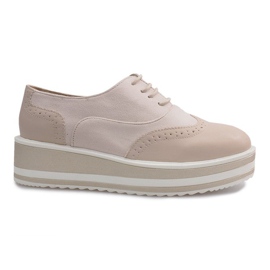Beige snøresko fra Paulette