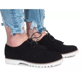 Sorte loafers med frynser fra Crushing Hard