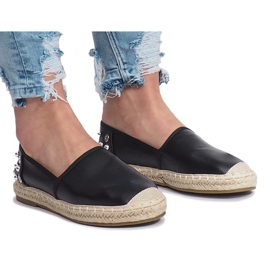 Sorte espadriller med Dolita studs