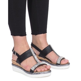 Sorte kile sandaler Sixth Sens