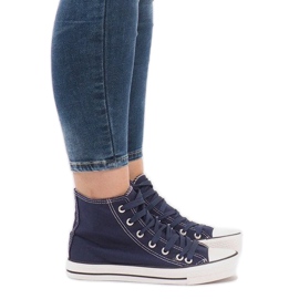 Marineblå høje sneakers TL03 marine blå