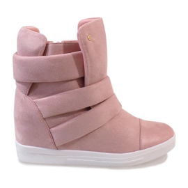 Lyserøde kile sneakers H6508-11