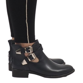 Ideal Shoes Marineblå åbne støvler Y8157 marine blå