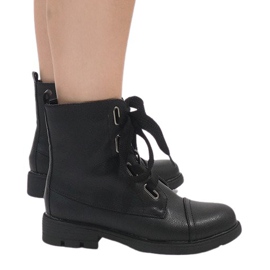 Kayla Shoes Sorte snørestøvler S161