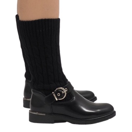 Ideal Shoes Sorte isolerede støvler E-4939