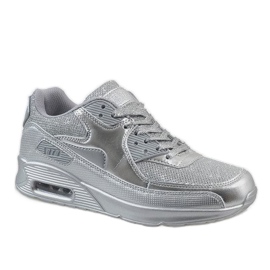 DN7-19 sølv neon sneakers grå