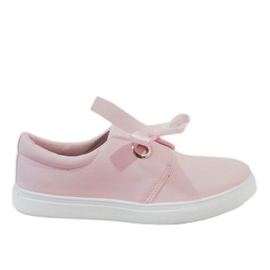 Lyserøde sneakers med sløjfe 3057-4