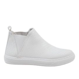 Hvide snakeskin sneakers LT1599