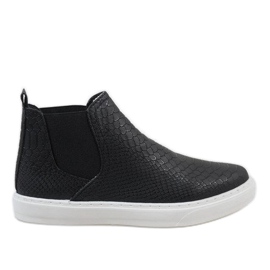 Sorte snakeskin sneakers LT1599