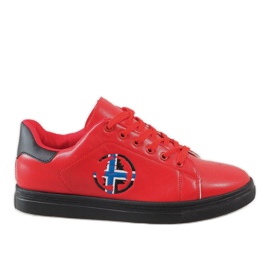 Røde herresneakers D20533