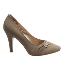 Beige høje hæle J211 grøn