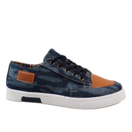 Marineblå herresneakers A9501 marine blå