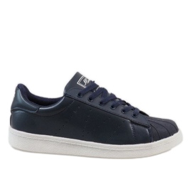 Marineblå herresneakers B9425 marine blå