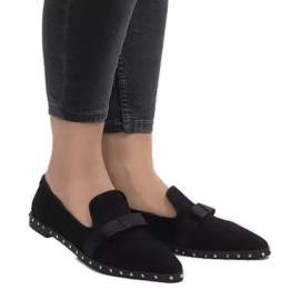 Sort slip-on sko med B12-12 studs