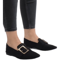 Sorte loafers fra ballerinaer 6979-P