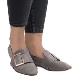 Grå ballerinas loafers 6979-P