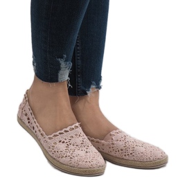 JX57P lyserøde blonder sneakers