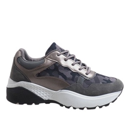 Grå moderigtige sportssko, camo LT013