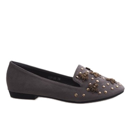 Grå ballerinas loafers 6979-P