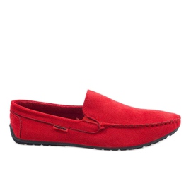 Røde elegante lave sko AB96K-2 loafers